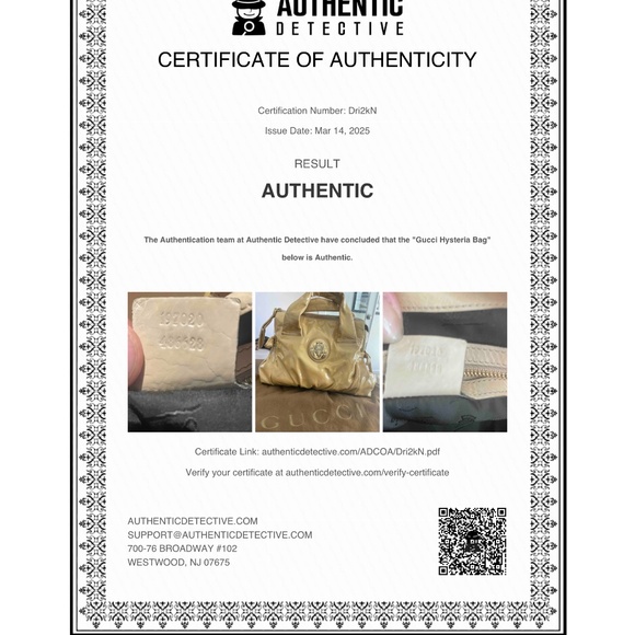 GUCCI Vintage Patent Crystal Hysteria Medium Handbag - Creamy Yellow w/ COA - Picture 13 of 13